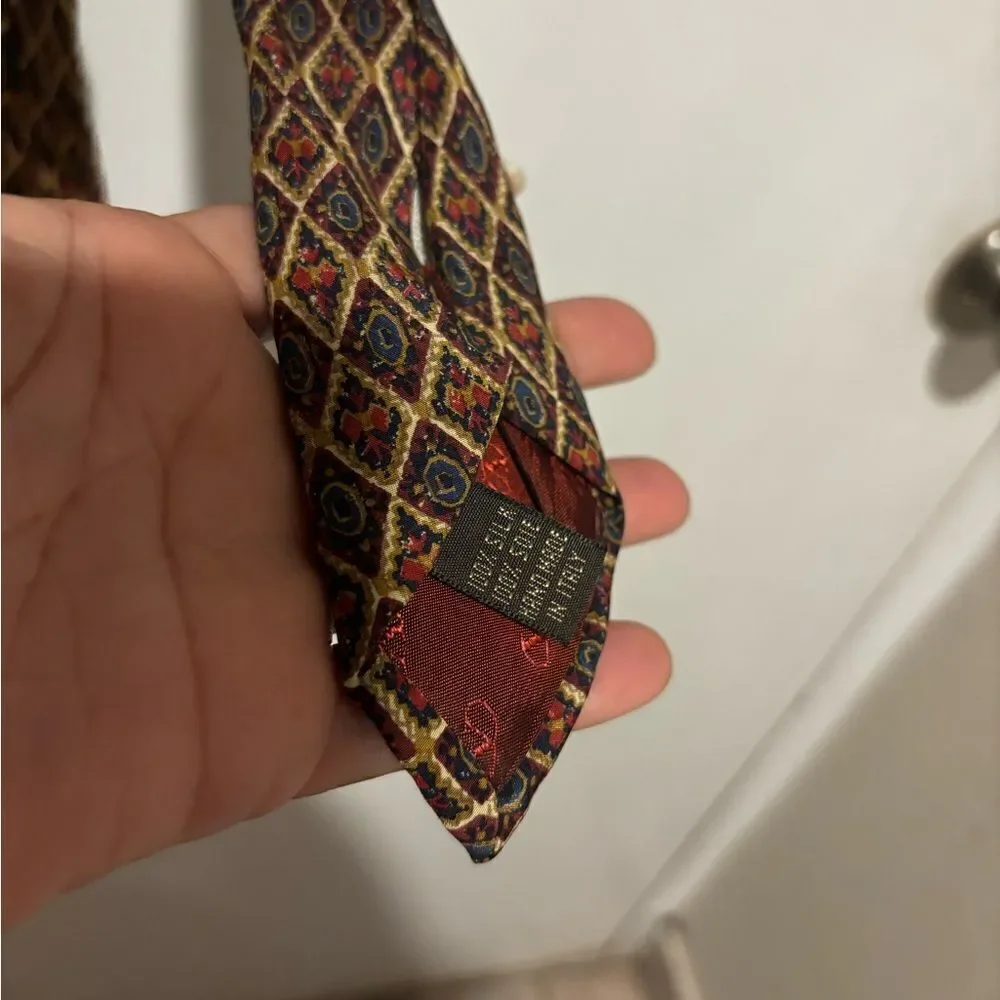 Valentino dress suit tie big diamond logo accessory necktie neckwear v logo y2k